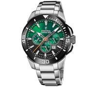 Festina Reloj Hombre F20641/B Chrono Bike Caja de Acero Inoxidable 316l Plateado Correa de Acero Inoxidable 316l Plateado