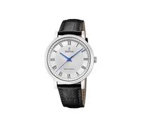 Festina Reloj Hombre F20660/3 Petite Caja de Acero Inoxidable 316l Plateado Correa de Cuero Negro