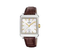 Festina Reloj Hombre F20681/4 On The Square Caja de Acero Inoxidable 316l Plateado Correa de Cuero Marrón