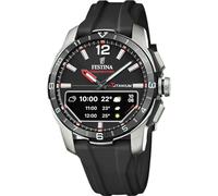 Festina Reloj Hombre F23000/4 Connected D Caja de Titanio Plateado Correa de Caucho Negro