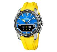 Festina Reloj Inteligente Hombre Híbrido Connected D de Caucho Amarillo - Analógico Inteligente F23000/8 - Control Música, Cuenta Pasos, Notifica y Rechaza Llamadas - hasta 10 Días de Batería