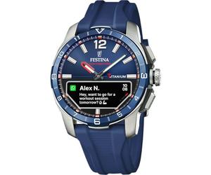 Festina Reloj Inteligente Hombre Híbrido Connected D de Caucho Verde - Analógico Inteligente F23000 - Control Música, Cuenta Pasos, Notifica y Rechaza Llamadas - hasta 10 Días de Batería