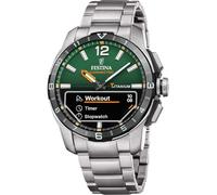 Festina Reloj Inteligente Hombre Híbrido de Titanio - Connected D F23000/F | Hasta 10 días de Batería, Correa Adicional de Caucho Verde, Control Música, Cuenta Pasos, Notifica y Rechaza Llamadas