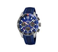 Festina Hombre Reloj F20517/1 Silicona de Pulsera Cronógrafo Azul UF20517/1