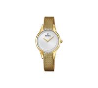 Festina Reloj Mujer Analógico de Acero Inoxidable 316l Dorado - Movimiento de Cuarzo - Cristal Mineral de Alta Resistencia - Resistente al Agua 5 ATM F20495/1 - Mademoiselle