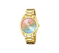 Festina Reloj Mujer Analógico de Acero Inoxidable 316l Dorado - Movimiento de Cuarzo - Cristal Mineral de Alta Resistencia - Resistente al Agua 5 ATM F20640/7 - Boyfriend Collection