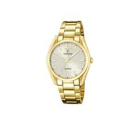 Festina Reloj Mujer Analógico de Acero Inoxidable 316l Dorado - Movimiento de Cuarzo - Cristal Mineral de Alta Resistencia - Resistente al Agua 5 ATM F20640/1 - Boyfriend Collection