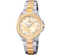 Festina Reloj Mujer Analógico de Acero Inoxidable 316l Multi - Movimiento de Cuarzo - Cristal Mineral de Alta Resistencia - Resistente al Agua 5 ATM - Calendario F20702/2 - Mademoiselle