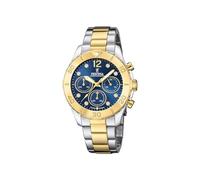 Festina Reloj Mujer Analógico de Acero Inoxidable 316l Multi - Movimiento de Cuarzo Cronógrafo - Cristal Mineral de Alta Resistencia - Resistente al Agua 10 ATM F20604/3 - Boyfriend Collection