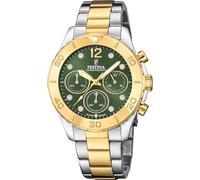 Festina Reloj Mujer Analógico de Acero Inoxidable 316l Multi | Movimiento de Cuarzo Cronógrafo, Cristal Mineral de Alta Resistencia, Resistente al Agua 10 ATM F20604/2