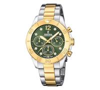Festina Reloj Mujer Analógico de Acero Inoxidable 316l Multi - Movimiento de Cuarzo Cronógrafo - Cristal Mineral de Alta Resistencia - Resistente al Agua 10 ATM F20604/2 - Boyfriend Collection