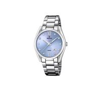 Festina Reloj Mujer Analógico de Acero Inoxidable 316l Plateado - Movimiento de Cuarzo - Cristal Mineral de Alta Resistencia - Resistente al Agua 5 ATM - Calendario F16790/B - Boyfriend Collection