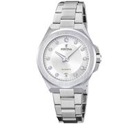 Festina Reloj Mujer Analógico de Acero Inoxidable 316l Plateado - Movimiento de Cuarzo - Cristal Mineral de Alta Resistencia - Resistente al Agua 5 ATM - Calendario F20700/1 - Mademoiselle