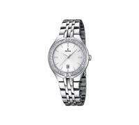 Festina Reloj Mujer Analógico de Acero Inoxidable 316l Plateado - Movimiento de Cuarzo - Cristal Mineral de Alta Resistencia - Resistente al Agua 5 ATM - Calendario F16867/1 - Mademoiselle