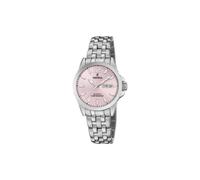 Festina Reloj Mujer Analógico de Acero Inoxidable 316l Plateado - Movimiento de Cuarzo - Cristal Mineral de Alta Resistencia - Resistente al Agua 10 ATM - Calendario F20455/2
