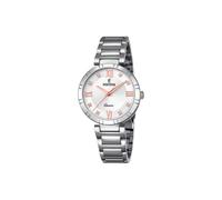 Festina Reloj Mujer Analógico de Acero Inoxidable 316l Plateado - Movimiento de Cuarzo - Cristal Mineral de Alta Resistencia - Resistente al Agua 5 ATM F16936/B - Mademoiselle