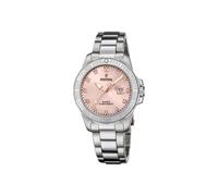 Festina Reloj Mujer Analógico de Acero Inoxidable 316l Plateado - Movimiento de Cuarzo - Cristal Mineral de Alta Resistencia - Resistente al Agua 10 ATM - Calendario F20503/2 - Boyfriend Collection