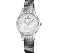 Festina Reloj Mujer Analógico de Acero Inoxidable 316l Plateado - Movimiento de Cuarzo - Cristal Mineral de Alta Resistencia - Resistente al Agua 5 ATM F20494/4 - Mademoiselle
