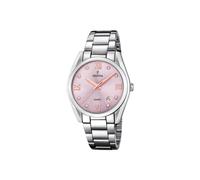 Festina Reloj Mujer Analógico de Acero Inoxidable 316l Plateado - Movimiento de Cuarzo - Cristal Mineral de Alta Resistencia - Resistente al Agua 5 ATM - Calendario F16790/D - Boyfriend Collection