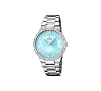 Festina Reloj para Mujer F16719/4 Boyfriend de Acero 316l Plateado Cuarzo Cristal Mineral 5 ATM