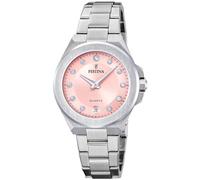 Festina Reloj Mujer Analógico de Acero Inoxidable 316l Plateado - Movimiento de Cuarzo - Cristal Mineral de Alta Resistencia - Resistente al Agua 5 ATM - Calendario F20700/2 - Mademoiselle