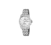 Festina Reloj Mujer Analógico de Acero Inoxidable 316l Plateado - Movimiento de Cuarzo - Cristal Mineral de Alta Resistencia - Resistente al Agua 10 ATM - Calendario F20455/1