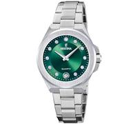 Festina Reloj Mujer Analógico de Acero Inoxidable 316l Plateado - Movimiento de Cuarzo - Cristal Mineral de Alta Resistencia - Resistente al Agua 5 ATM - Calendario F20700/4 - Mademoiselle
