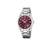 Festina Reloj de mujer F16790/E Boyfriend Acero 316L Cristal mineral 5 ATM Calendario plateado