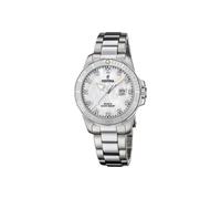Festina Reloj Mujer Analógico de Acero Inoxidable 316l Plateado - Movimiento de Cuarzo - Cristal Mineral de Alta Resistencia - Resistente al Agua 10 ATM - Calendario F20503/1 - Boyfriend Collection