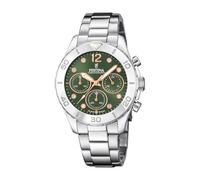 Festina Reloj Mujer Analógico de Acero Inoxidable 316l Plateado - Movimiento de Cuarzo Cronógrafo - Cristal Mineral de Alta Resistencia - Resistente al Agua 10 ATM F20603/5 - Boyfriend Collection