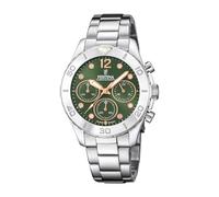 Festina Reloj Mujer Analógico de Acero Inoxidable 316l Plateado - Movimiento de Cuarzo Cronógrafo - Cristal Mineral de Alta Resistencia - Resistente al Agua 10 ATM F20603/5 - Boyfriend Collection