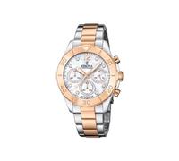 Festina Reloj mujer analógico F20605/1 Acero inox. 316L plateado cronógrafo cristal mineral 10 ATM