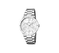 Festina Reloj mujer F16716/1 Boyfriend Analógico Multifunción Acero 316L Plateado Cristal mineral