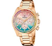 Festina Reloj Mujer Analógico de Acero Inoxidable 316l Rosa - Movimiento de Cuarzo Cronógrafo - Cristal Mineral de Alta Resistencia - Resistente al Agua 10 ATM - Special Prices F20639/8