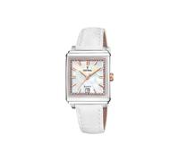 Festina Reloj Mujer F20682/1 On The Square Caja de Acero Inoxidable 316l Plateado Correa de Cuero Blanco