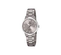 Festina Reloj Mujer Analógico de Titanio Gris - Movimiento de Cuarzo - Cristal Mineral de Alta Resistencia - Resistente al Agua 5 ATM - Calendario F20436/2 - Calendario Titanium