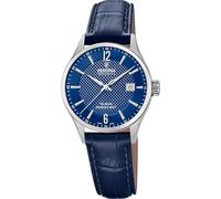 Festina Reloj Mujer F20009/8 Swiss Made Correa Clasico Caja de Acero Inoxidable 316l Plateado Correa de Piel Azul