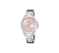 Festina Reloj Solar Mujer de Acero Inoxidable 316l Plateado - Movimiento de Cuarzo - Cristal Mineral de Alta Resistencia - Resistente al Agua 5 ATM F20654/2 - Solar Energy