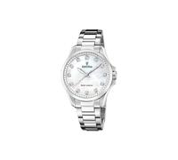Festina Reloj Solar Mujer de Acero Inoxidable 316l Plateado - Movimiento de Cuarzo - Cristal Mineral de Alta Resistencia - Resistente al Agua 5 ATM F20654/1 - Solar Energy