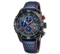 Festina Sport Hombre Reloj F20519/3 Pulsera de Cuero Cronógrafo Azul UF20519/3