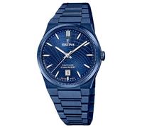 Festina Swiss Made Reloj Hombre Analógico de Acero Inoxidable 316l Azul - Movimiento de Cuarzo - Calendario - Cristal Zafiro de Alta Resistencia - Resistente al Agua 10 ATM F20078/1 Rive Collection