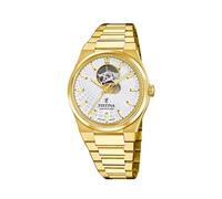 Festina Swiss Made Reloj Automático Hombre de Acero Inoxidable 316l Dorado Reloj Analógico Hombre - Cristal Zafiro de Alta Resistencia - Resistente al Agua 10 ATM F20062/1 Automatic