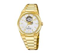 Festina Swiss Made Reloj Automático Hombre de Acero Inoxidable 316l Dorado Reloj Analógico Hombre - Cristal Zafiro de Alta Resistencia - Resistente al Agua 10 ATM F20062/1 Automatic