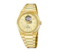 Festina Swiss Made Reloj Automático Hombre de Acero Inoxidable 316l Dorado Reloj Analógico Hombre - Cristal Zafiro de Alta Resistencia - Resistente al Agua 10 ATM F20062/2 Automatic