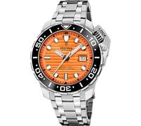 Festina Reloj Hombre F20043/3 Swiss Made Diver Caja de Acero Inoxidable 316l Plateado Correa de Acero Inoxidable 316l Plateado