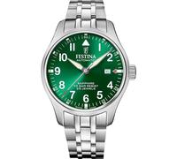Festina Swiss Made Reloj Automático Hombre de Acero Inoxidable 316l Plateado Reloj Analógico Hombre - Calendario - Cristal Zafiro de Alta Resistencia - Resistente al Agua 10 ATM F20151/B Automatic
