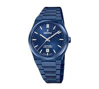 Festina Swiss Made Reloj Hombre Analógico de Acero Inoxidable 316l Azul - Movimiento de Cuarzo - Calendario - Cristal Zafiro de Alta Resistencia - Resistente al Agua 10 ATM F20078/1 Rive Collection