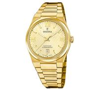 Festina Swiss Made Reloj Hombre Analógico de Acero Inoxidable 316l Dorado - Movimiento de Cuarzo - Calendario - Cristal Zafiro de Alta Resistencia - Resistente al Agua 10 ATM F20057/2 Rive Collection