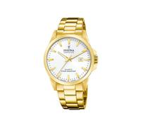 Festina Swiss Made Reloj Hombre Analógico de Acero Inoxidable 316l Dorado - Movimiento de Cuarzo - Calendario - Cristal Zafiro de Alta Resistencia - Resistente al Agua 10 ATM F20044/2 Classic Steel