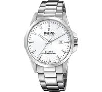 Festina Swiss Made Reloj Hombre Analógico de Acero Inoxidable 316l Plateado